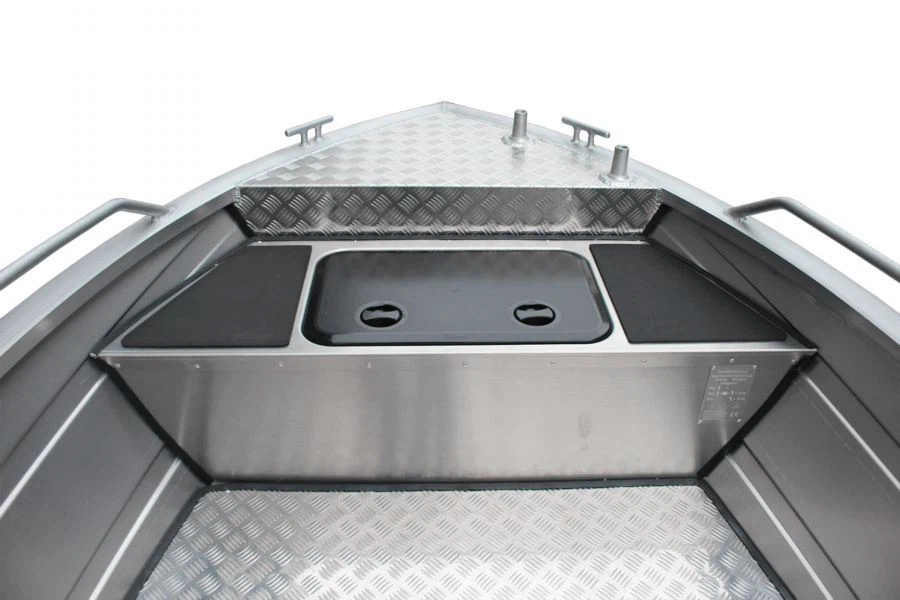 15 ft Aluminum V Hull Dual Console Fishing Boat Bow Head Storage