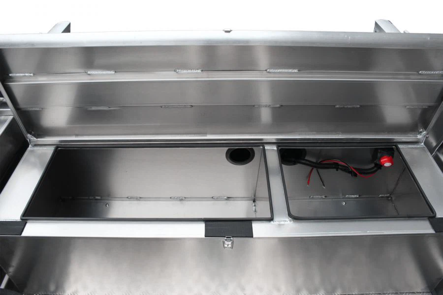 15 ft Aluminum V Hull Dual Console Fishing Boat Rear Seat Storage